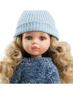 Load image into Gallery viewer, LAS AMIGAS DOLL - Carla with Blue Sweater & Three Quarter Pants & Hat- PAOLA REINA