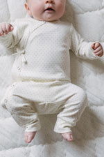 Load image into Gallery viewer, Kimono Romper- Pin Dot Pebble