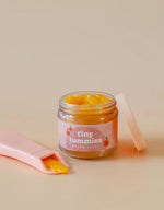 Load image into Gallery viewer, Tiny Tummies Peach Jelly Food Jar and Spoon Set