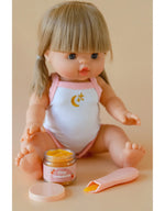 Load image into Gallery viewer, Tiny Tummies Peach Jelly Food Jar and Spoon Set
