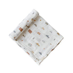 Charger l'image dans la galerie, Organic Cotton Muslin Swaddle- Rush Hour