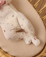 Load image into Gallery viewer, Bamboo Zip Footie- Winter Wonderland