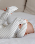 Charger l'image dans la galerie, Zip Long Sleeve Sleeper Footie- Cloud Stripe