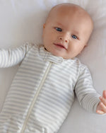 Charger l'image dans la galerie, Zip Long Sleeve Sleeper Footie- Cloud Stripe