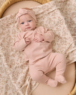 Charger l'image dans la galerie, Wrap Top + Footed Pant Set- Dusty Rose