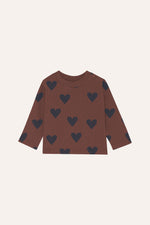 Load image into Gallery viewer, Hearts Brown Baby Tshirt