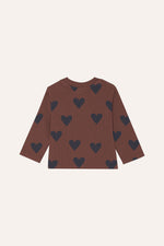 Load image into Gallery viewer, Hearts Brown Baby Tshirt