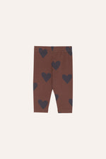 Load image into Gallery viewer, Hearts Brown Baby Leggings