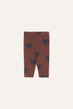 Load image into Gallery viewer, Hearts Brown Baby Leggings