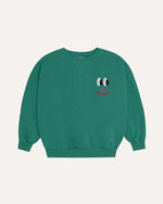 Load image into Gallery viewer, Smiling Face Green Sweatshirt