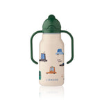 Load image into Gallery viewer, KIMMIE Steel Water Bottle- Cars / Sandy