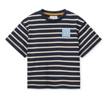 Charger l'image dans la galerie, Tyler Striped short-sleeve T-shirt- Classic Navy Sandy