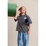 Charger l'image dans la galerie, Tyler Striped short-sleeve T-shirt- Classic Navy Sandy