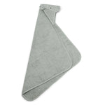 Load image into Gallery viewer, Albert Hippo Hooded Towel- Dove Blue