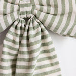 Load image into Gallery viewer, Striped Light Green Fabric Bows
