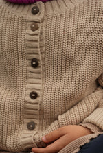 Load image into Gallery viewer, The Tanguis Cotton Cardigan - Oat Cream