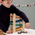 Load image into Gallery viewer, Trixie Wooden ramp racer with 4 cars