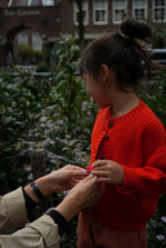 Load image into Gallery viewer, The Tanguis Cotton Cardigan - Joyful Poppy