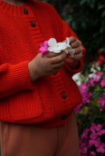 Load image into Gallery viewer, The Tanguis Cotton Cardigan - Joyful Poppy