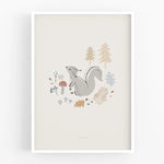 Load image into Gallery viewer, Illustrated Art Print- Autumn Squirrel