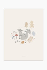 Load image into Gallery viewer, Illustrated Art Print- Autumn Squirrel