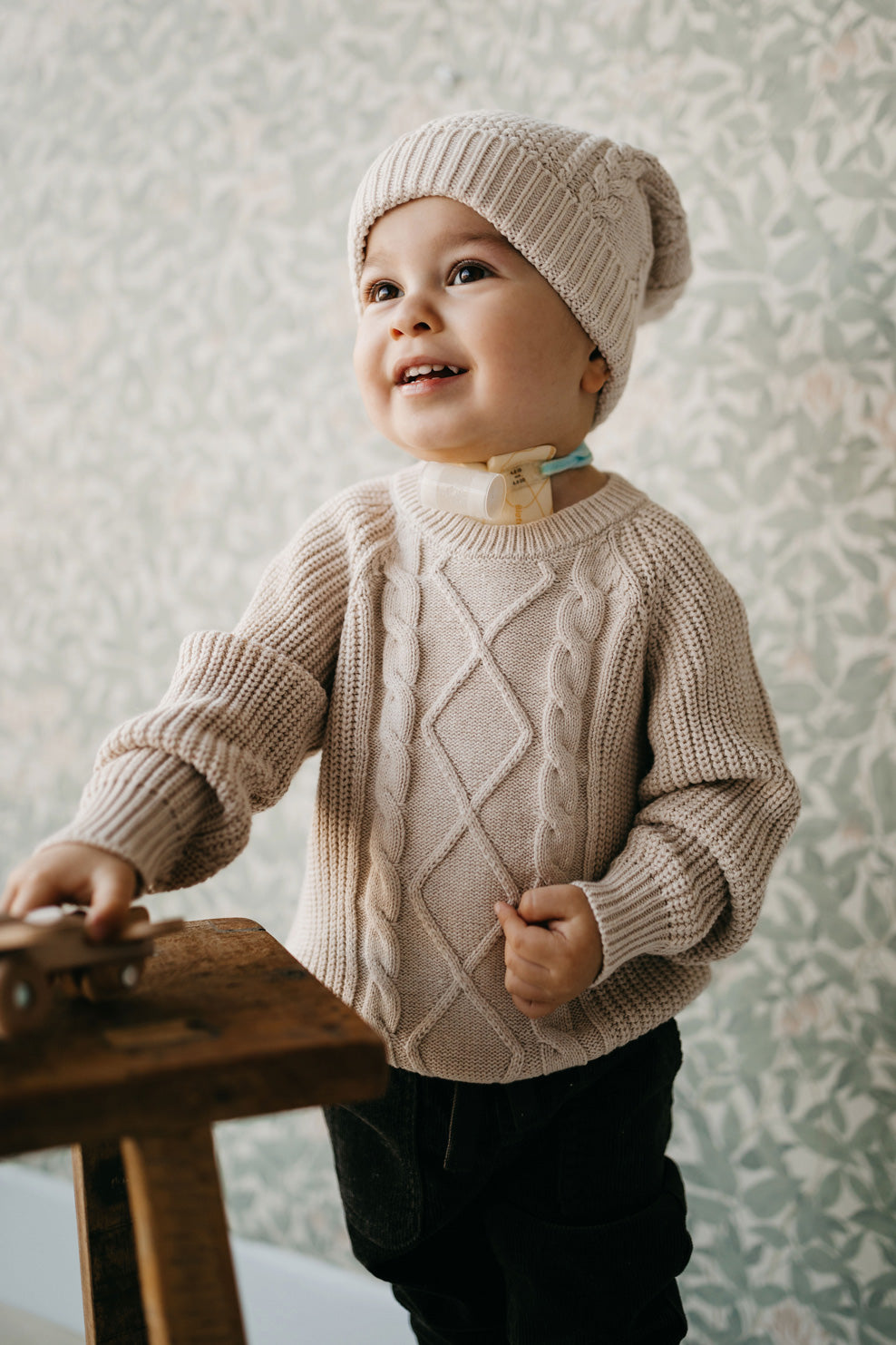 Knitted Jumper- Cream Marle