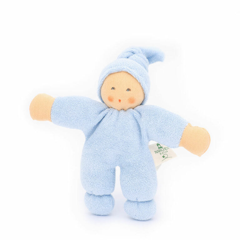 Organic Plush Cuddle Toy- Pimpel light blue