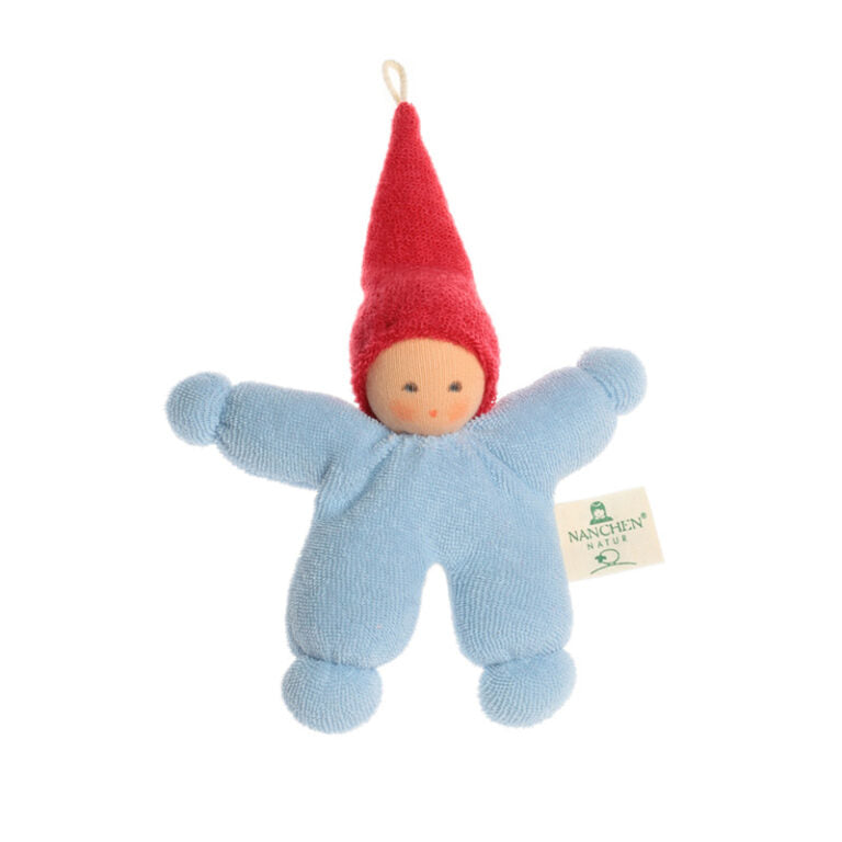 Organic Cuddle Toy- Wichtel Blue