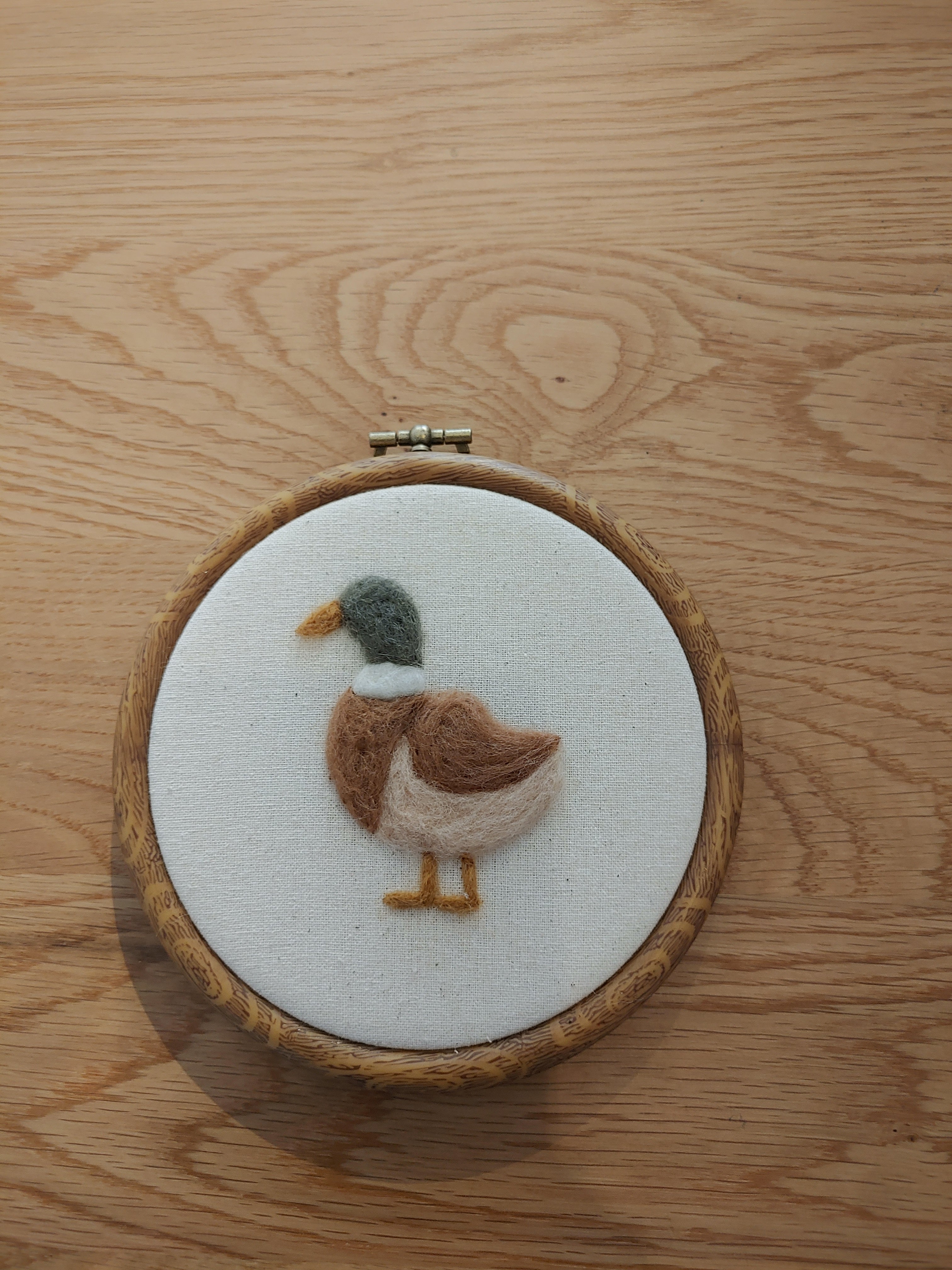 embroidered Wall Art- Duck