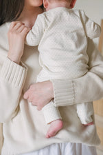 Load image into Gallery viewer, Kimono Romper- Pin Dot Pebble
