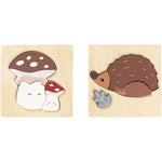 Load image into Gallery viewer, Mushroom &amp; Hedgehog Puzzle 2 pack - Wood

