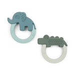 Charger l&#39;image dans la galerie, Teether 2-pack Deer Friends Green/Blue
