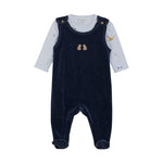 Load image into Gallery viewer, Set Body &amp; Velour Romper- Navy
