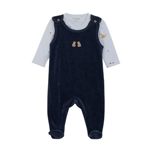 Set Body & Velour Romper- Navy