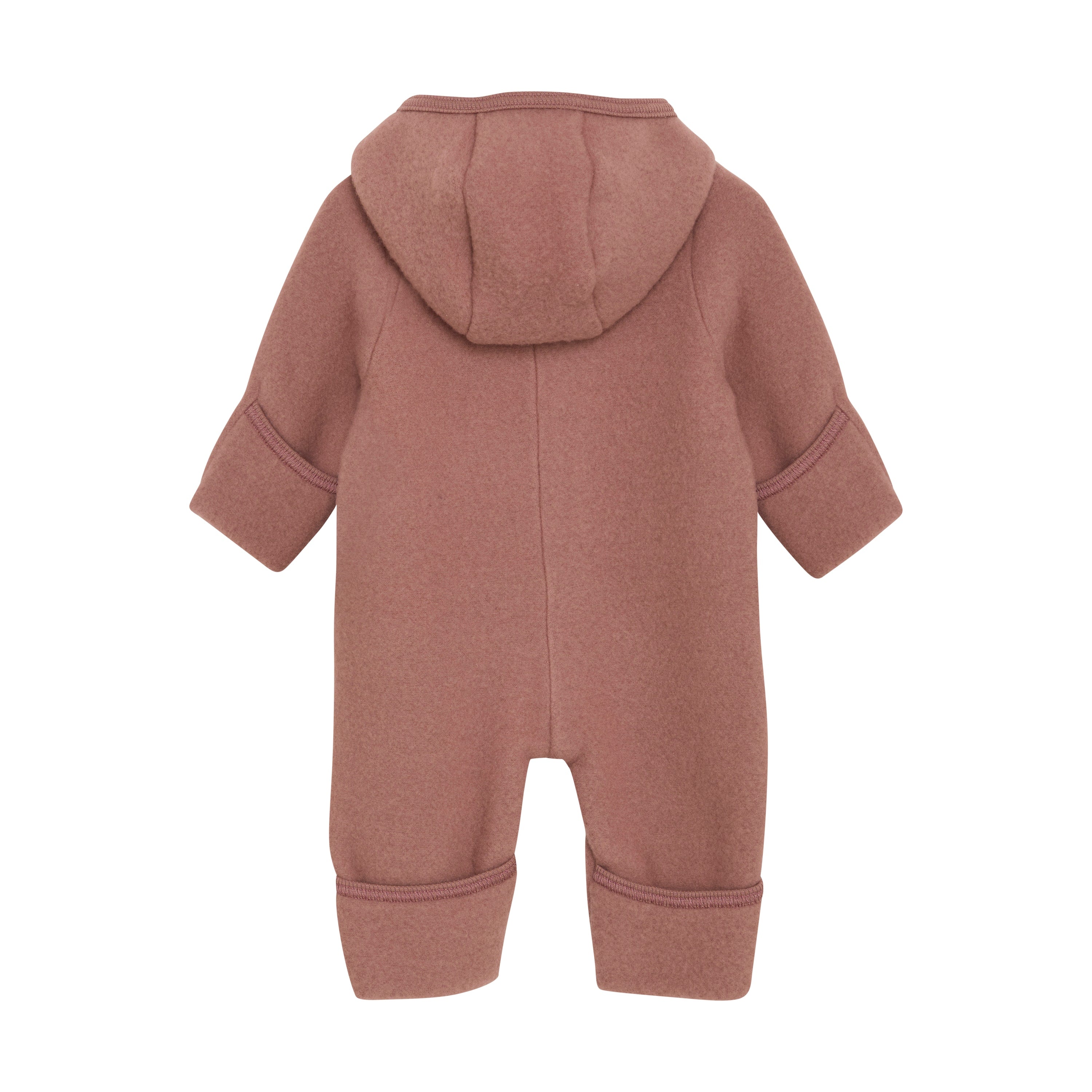 Wool Fleeced Zipper Suit- Burlwood