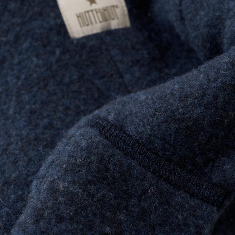 Wool Fleeced Zipper Suit- Navy Melange