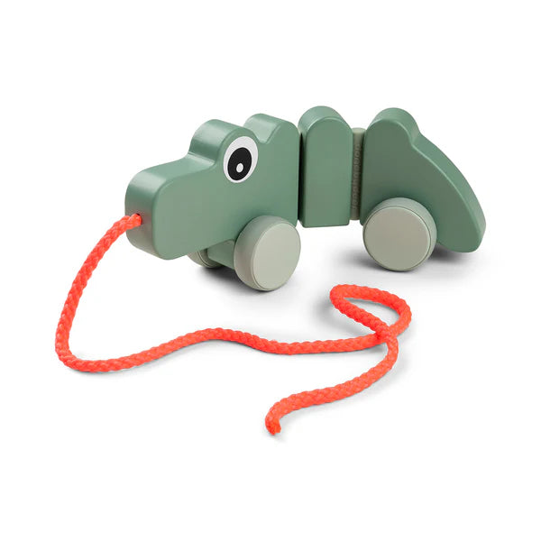 Pull along wiggle toy- Croco Green