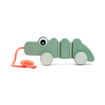 Load image into Gallery viewer, Pull along wiggle toy- Croco Green
