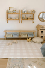 Charger l'image dans la galerie, Padded Reversible Play Mat - Sage Floral &amp; Gingham
