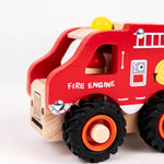 Load image into Gallery viewer, Wooden Fire Engine
