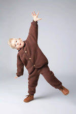 Load image into Gallery viewer, Engel Natur Hooded Jacket in Merino Wool- Cinnamon Melange

