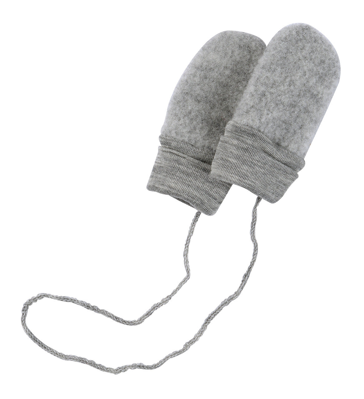 Engel Organic Merino Wool Fleece Baby Mittens- Grey