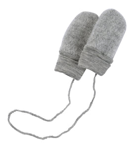 Engel Organic Merino Wool Fleece Baby Mittens- Grey