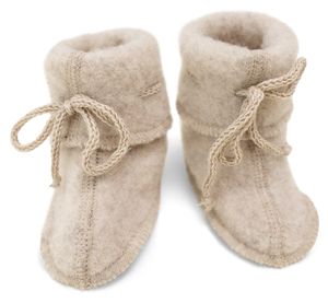 Engel Natur Merino Wool Booties- Sand Melange