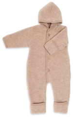 Load image into Gallery viewer, Engel Natur Hooded Overalls in Merino Wool- Sand Mélange
