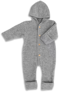 Engel Natur Hooded Overall in Merino Wool- Grey