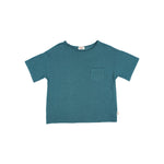 Load image into Gallery viewer, Boys Pocket Cotton Linen Tshirt- Green Lake
