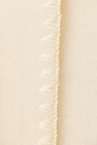 Merino Wool Baby blanket with Shell Stitch- Natural