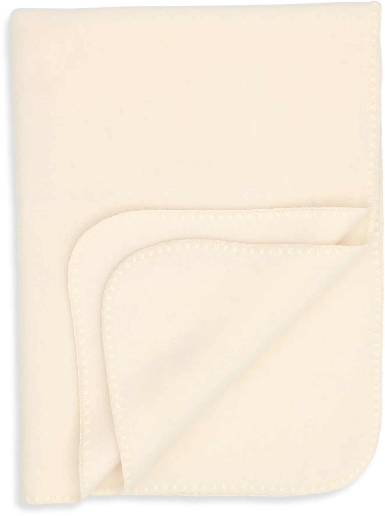 Merino Wool Baby blanket with Shell Stitch- Natural