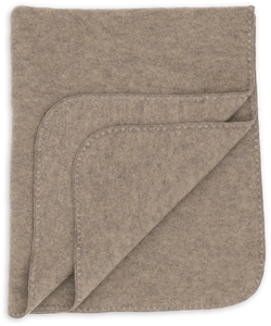 Merino Wool Baby Blanket with Shell Stitch- Walnut